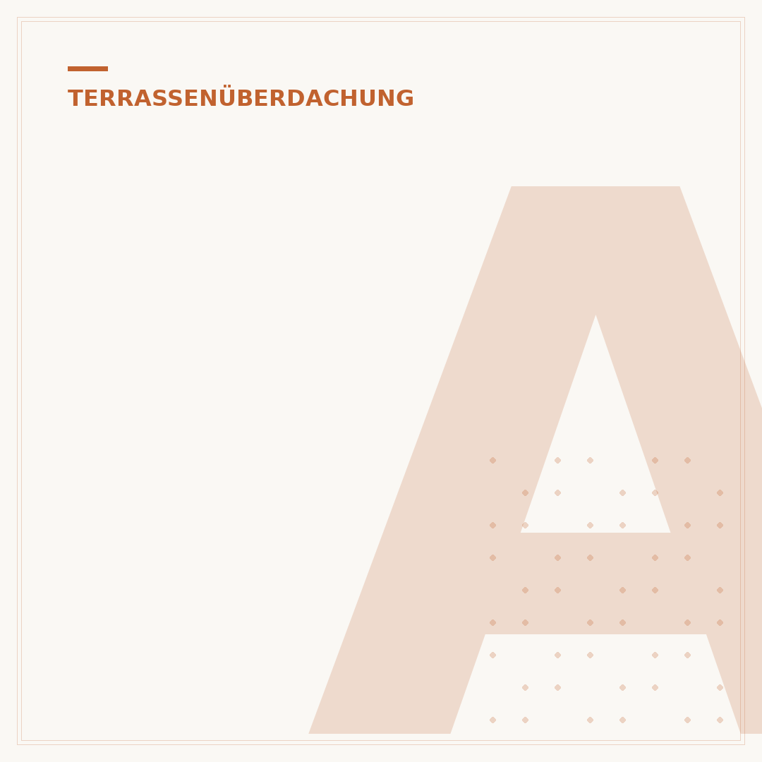Alu-Terrassenüberdachung selber bauen