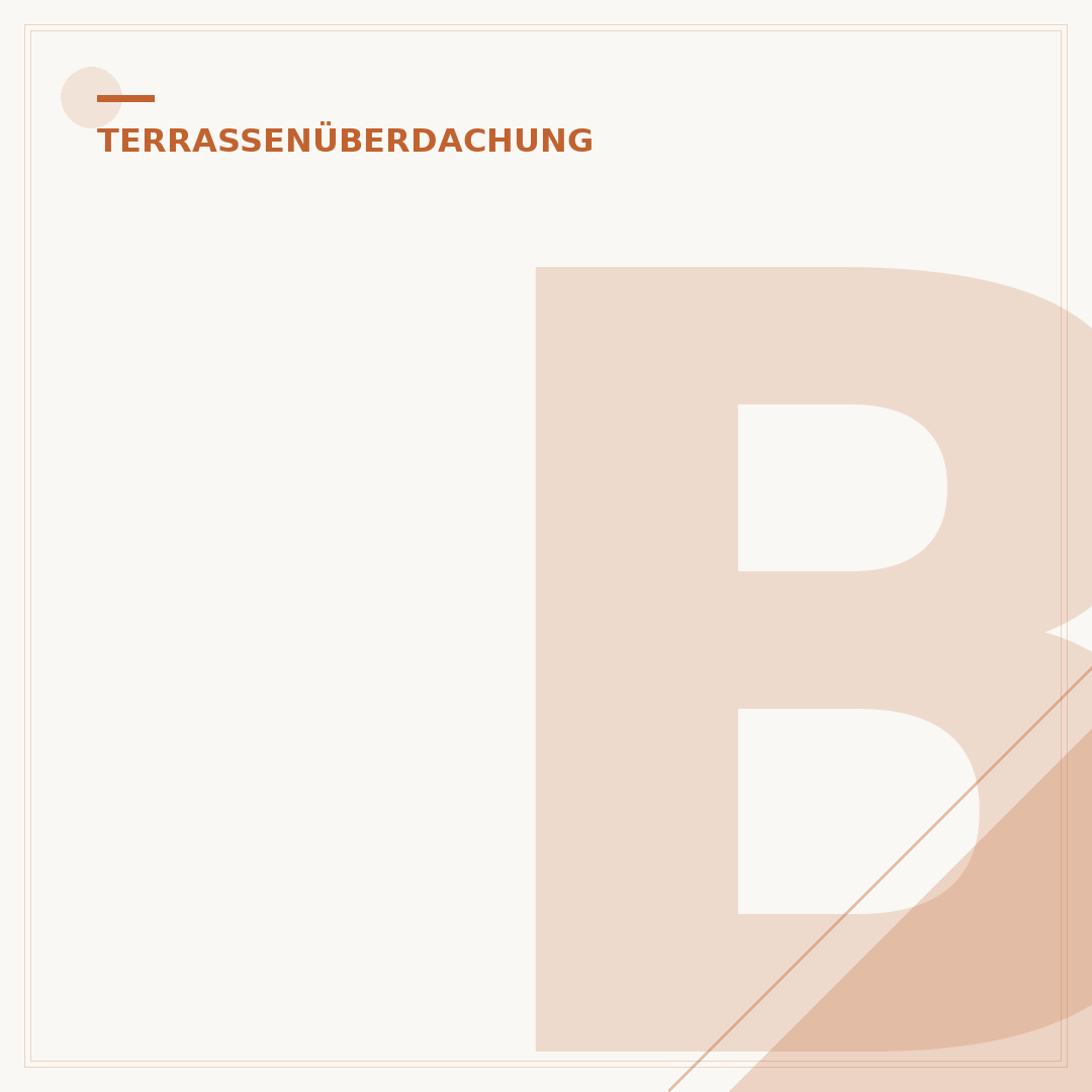 Bausätze für Terrassenüberdachungen aus Alu