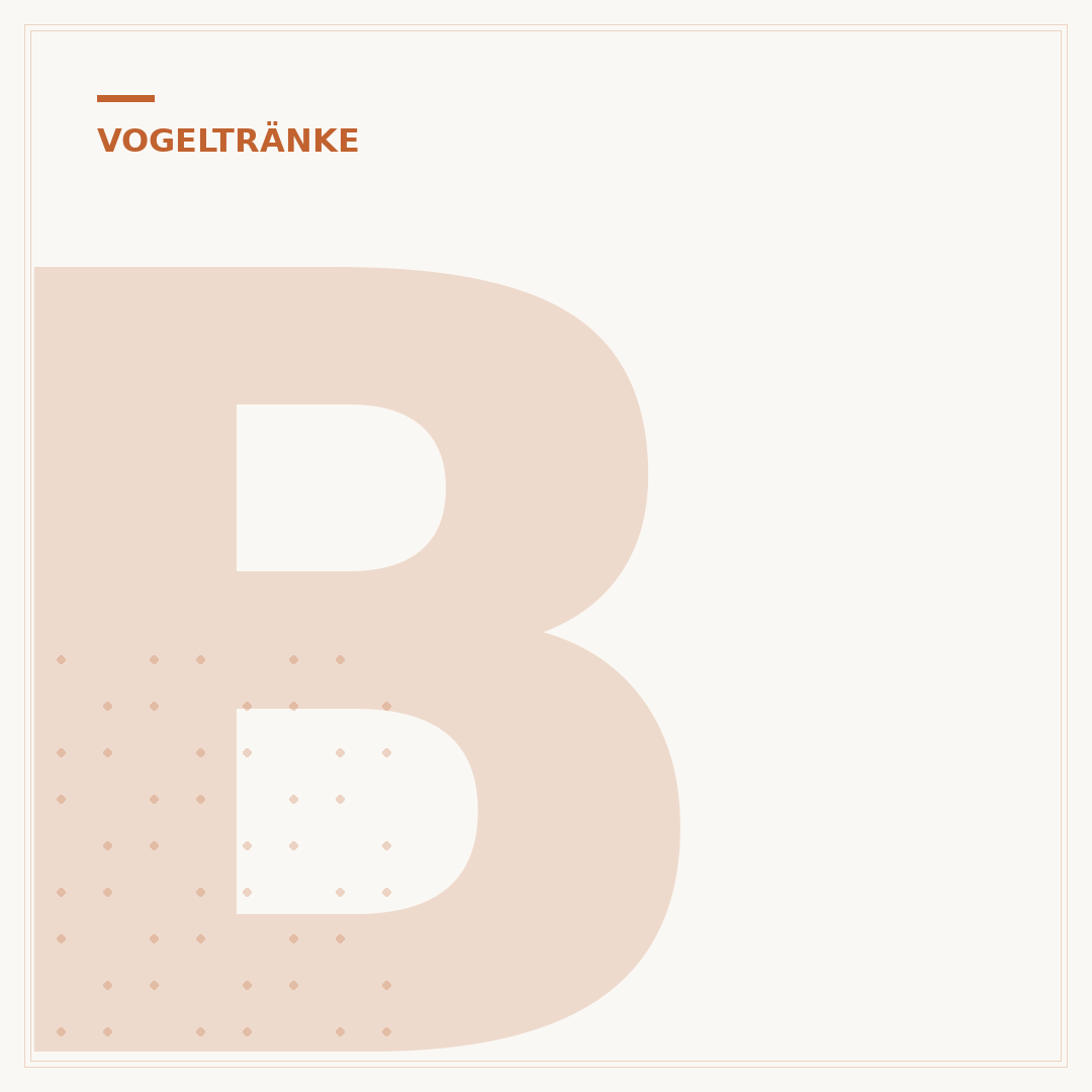 Beheizbare Vogeltränke