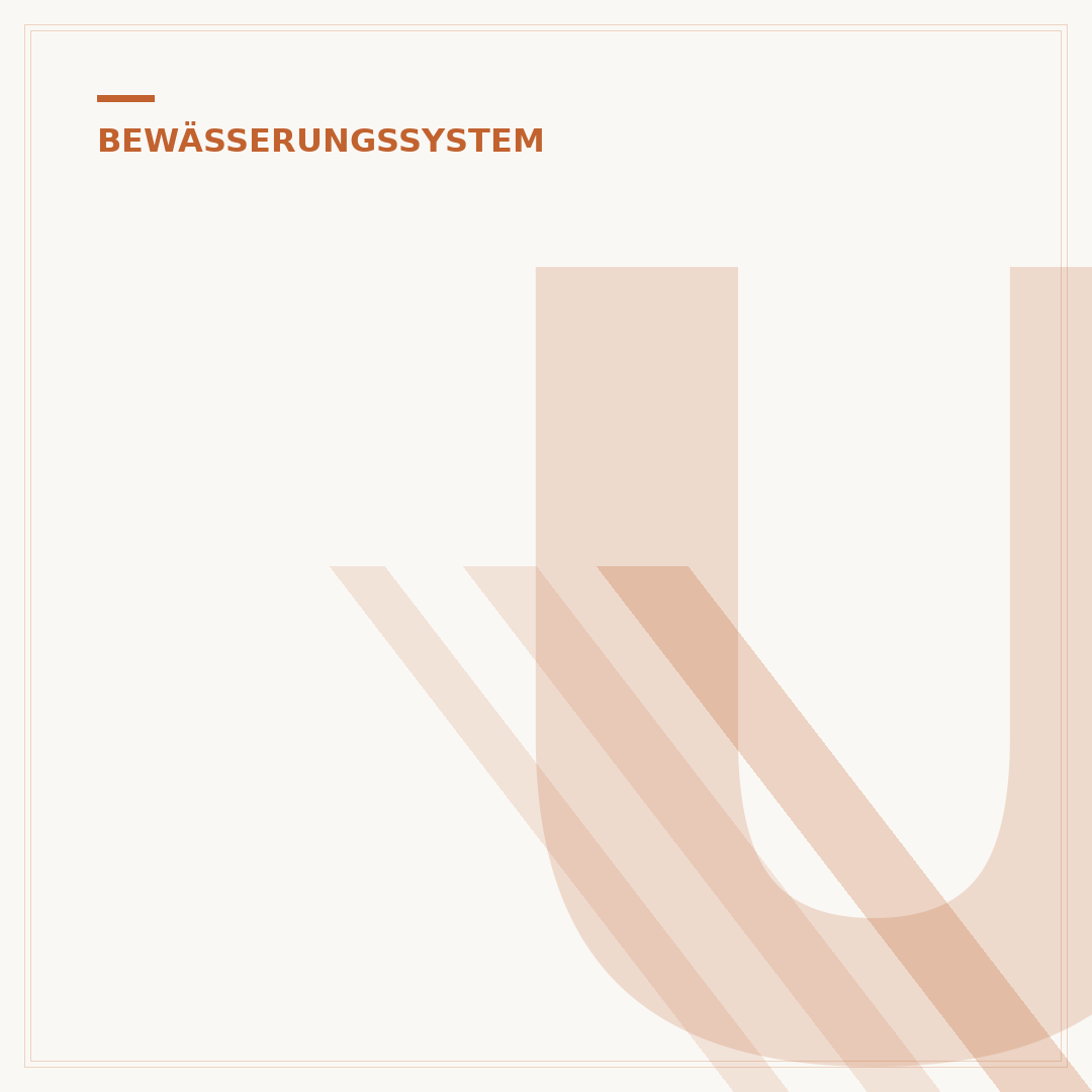Unterirdisches Bewässerungssystem für den Garten