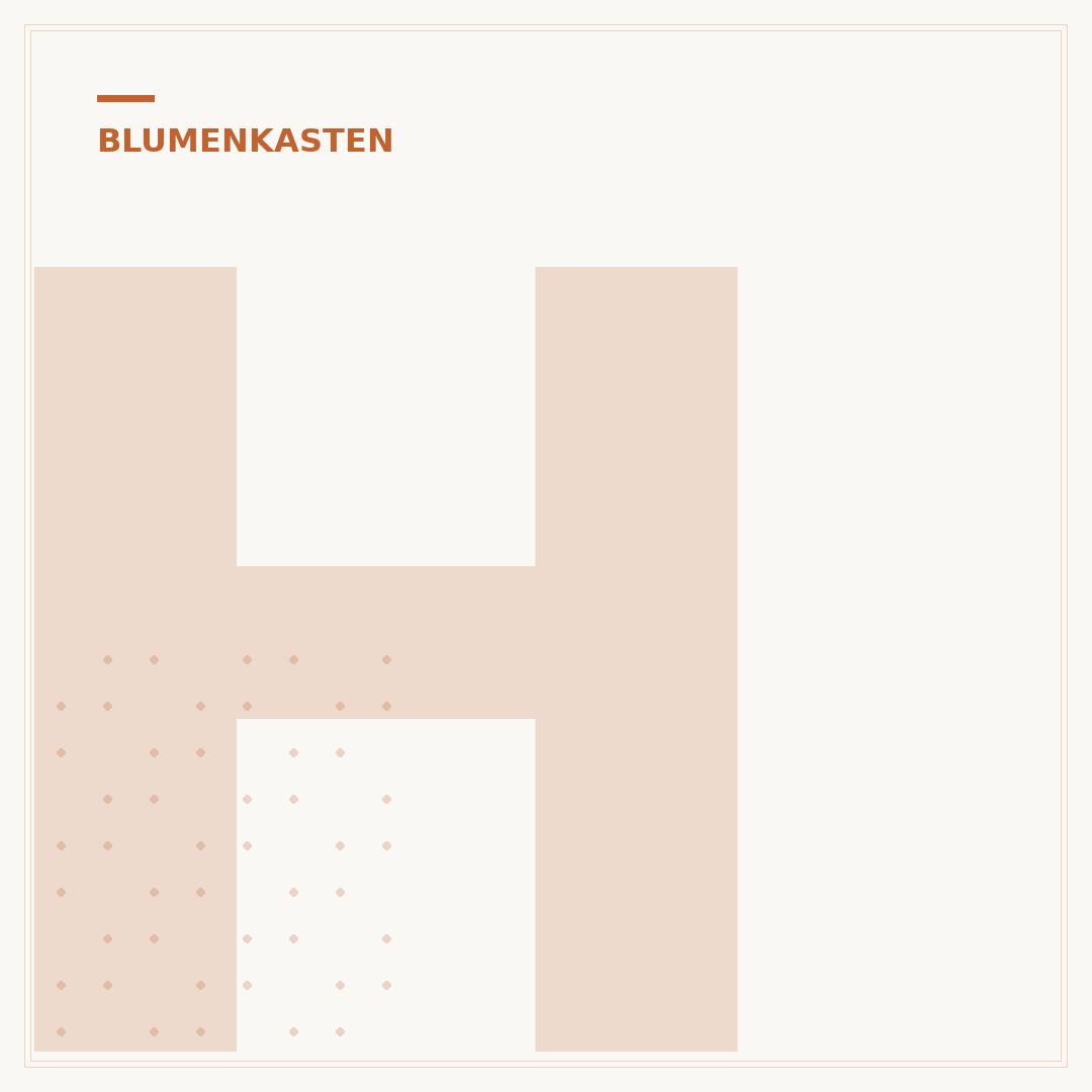 Hängender Blumenkasten