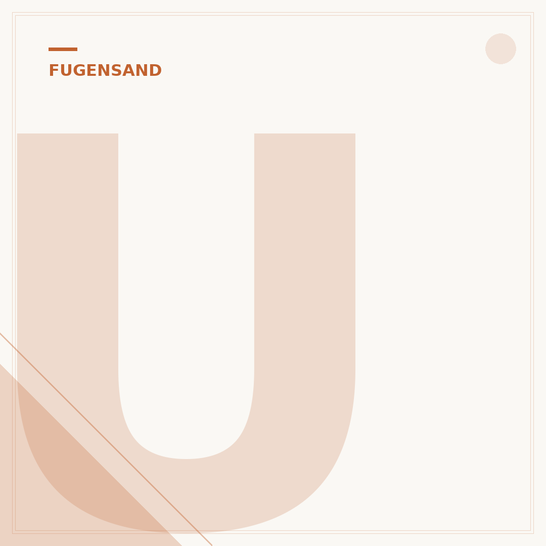 Unkrautfreier Fugensand