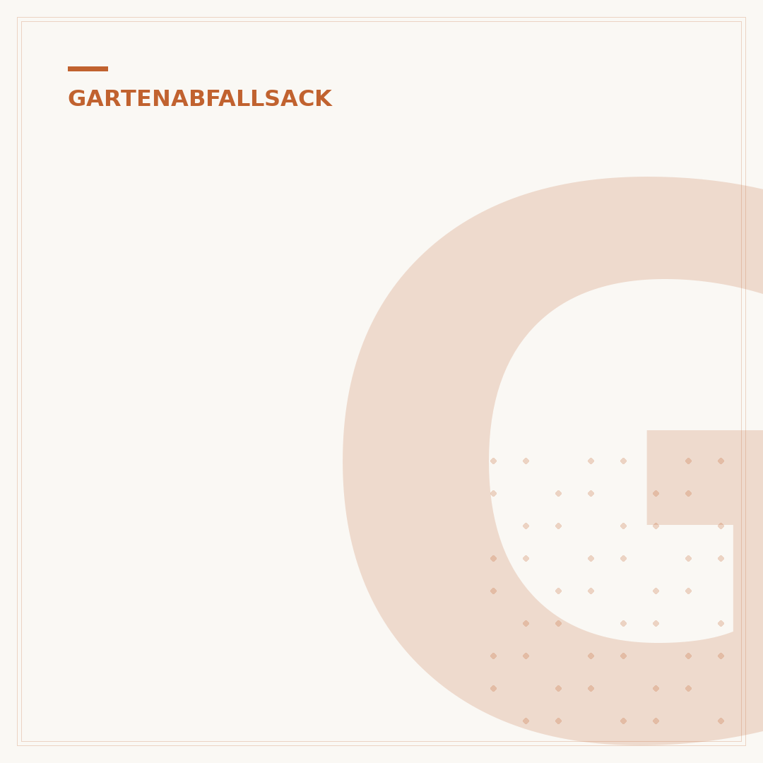 Gartenabfallsack Pop-Up: Platzsparend Abfall sammeln