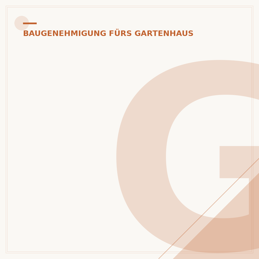 Gartenhaus-Genehmigung in NRW