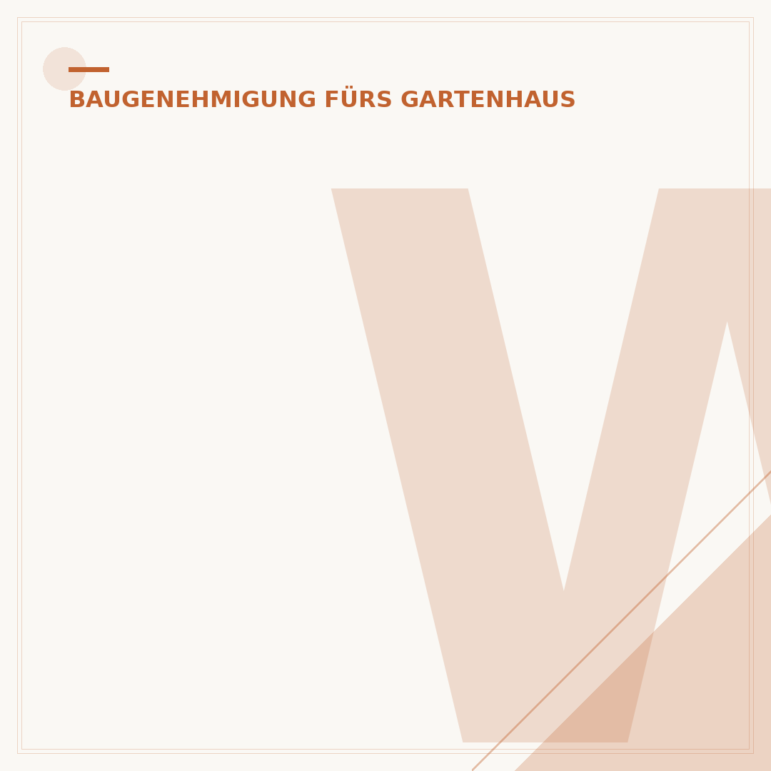 Wie groß darf ein Gartenhaus ohne Baugenehmigung sein?