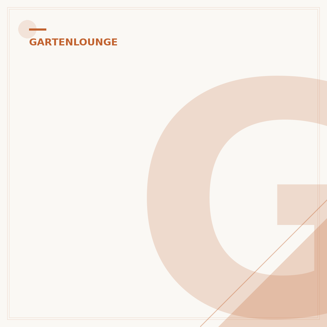 Gartenlounge in U-Form