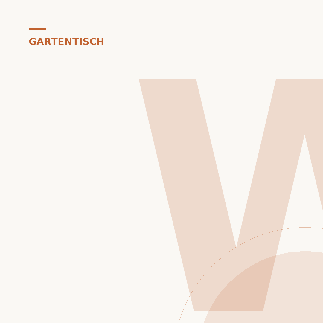 Wetterfester Gartentisch aus Metall
