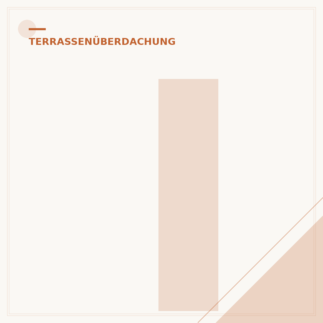 Indirekte Beleuchtung unter der Terrassenüberdachung