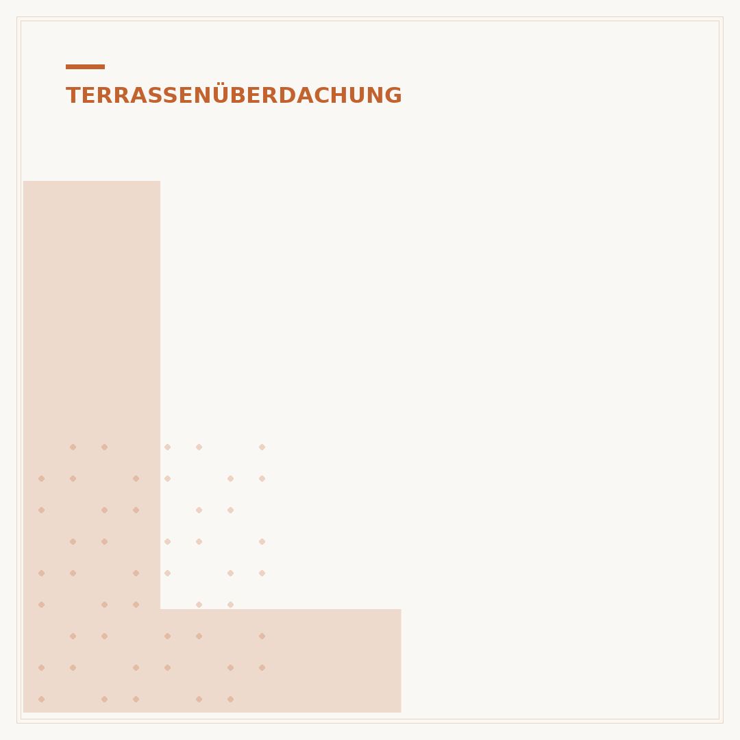 LED-Beleuchtung für Terrassenüberdachungen