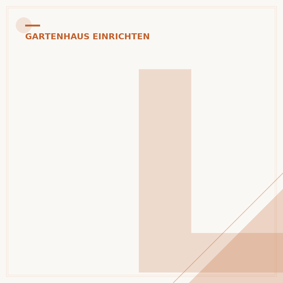 Lüftung für das Gartenhaus