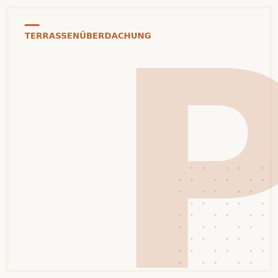 Plexiglas als Terrassenüberdachung
