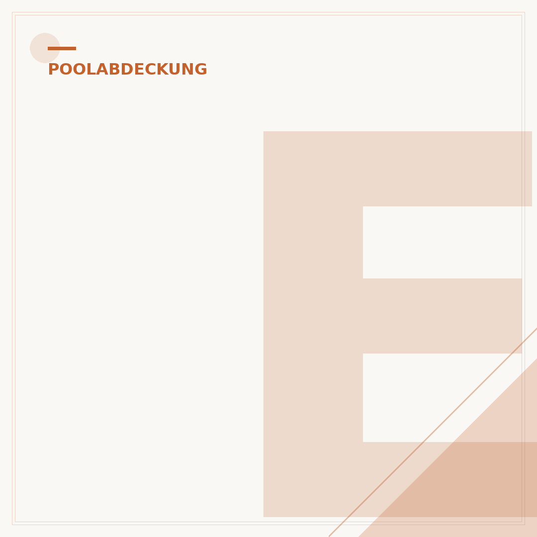 Elektrische Abdeckung für den Pool