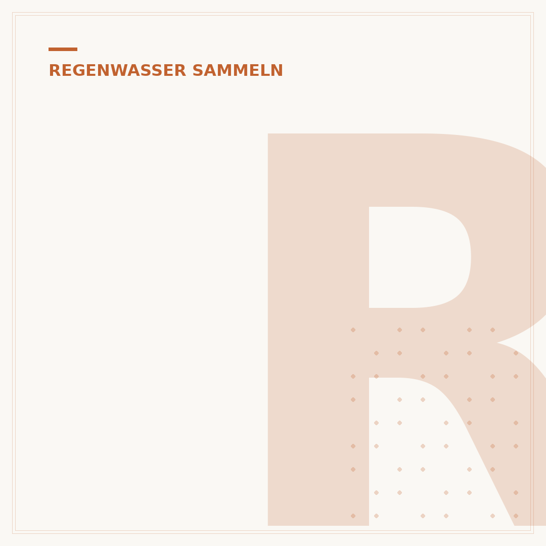 Regenwasser sammeln in Deutschland verboten?