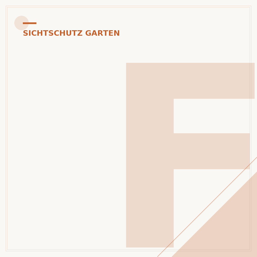 Freistehender windfester Sichtschutz für die Terrasse
