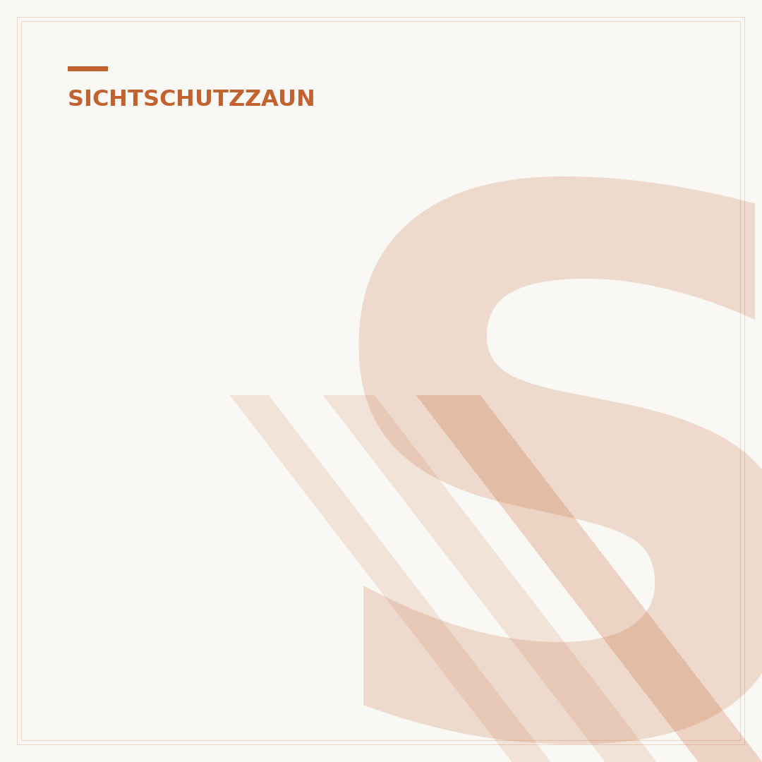 Sichtschutzzaun selber bauen