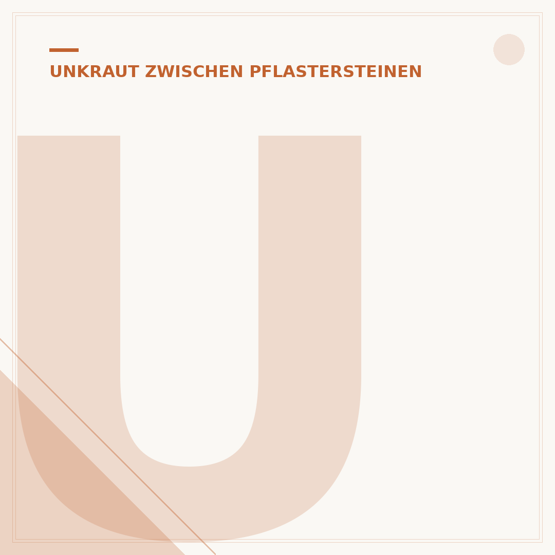 Unkraut zwischen Pflastersteinen entfernen