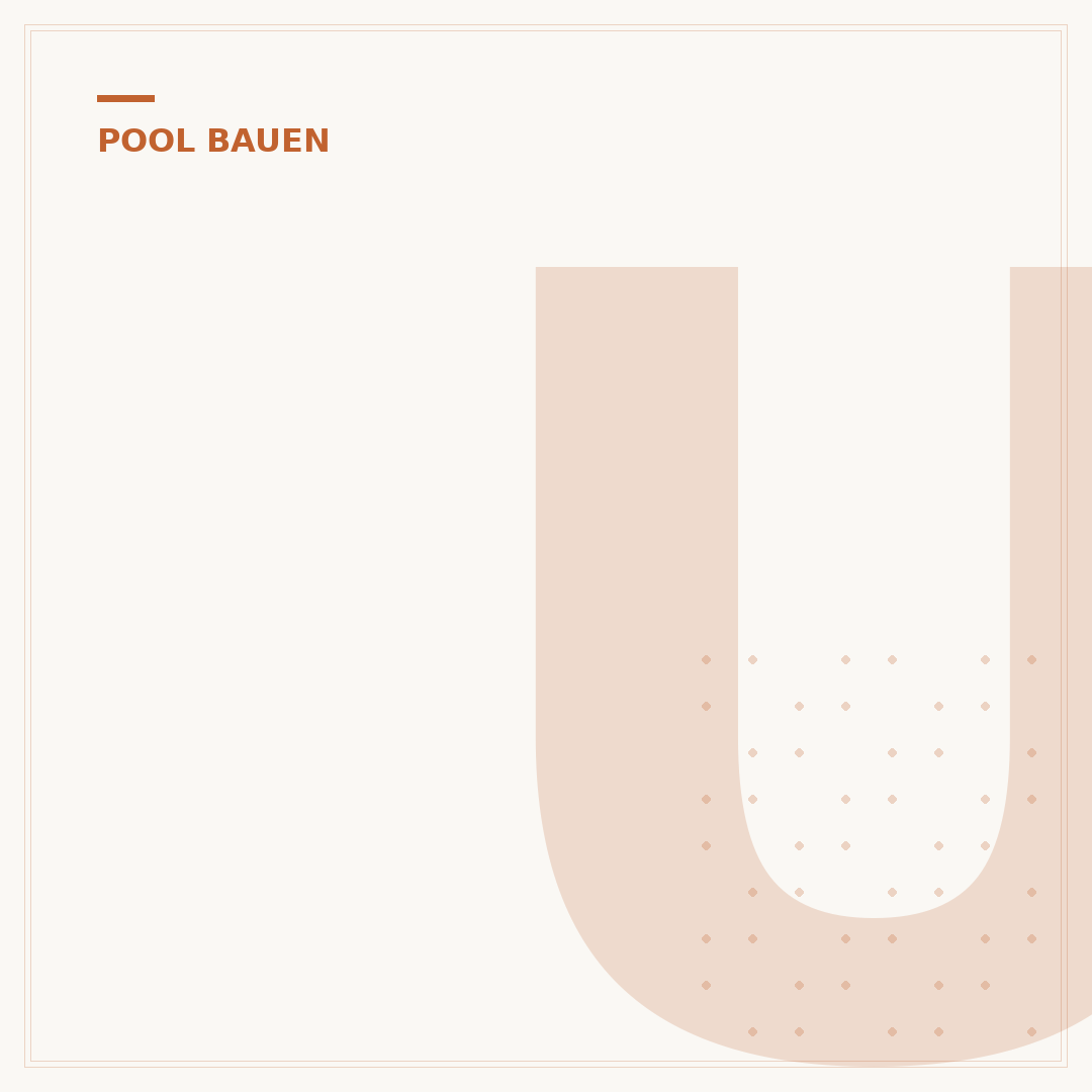 Untergrund für Pool bauen: Fundament-Ratgeber