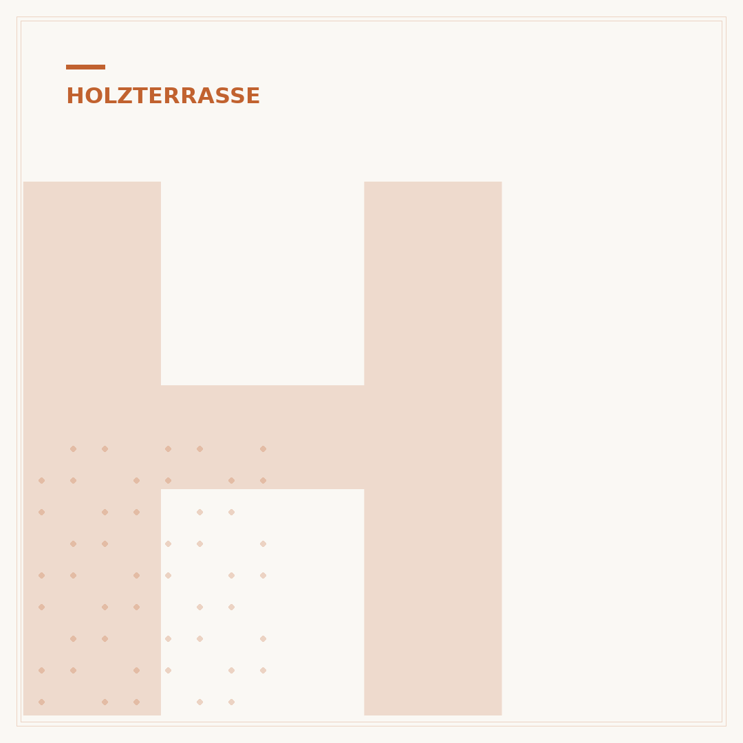 Höhenausgleich der Holzterrasse mit Unterkonstruktion