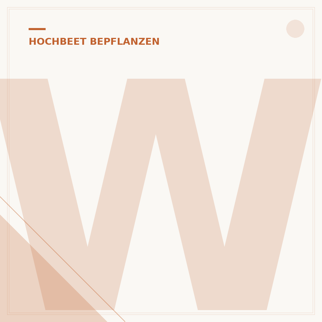 Was kann man im August ins Hochbeet pflanzen?