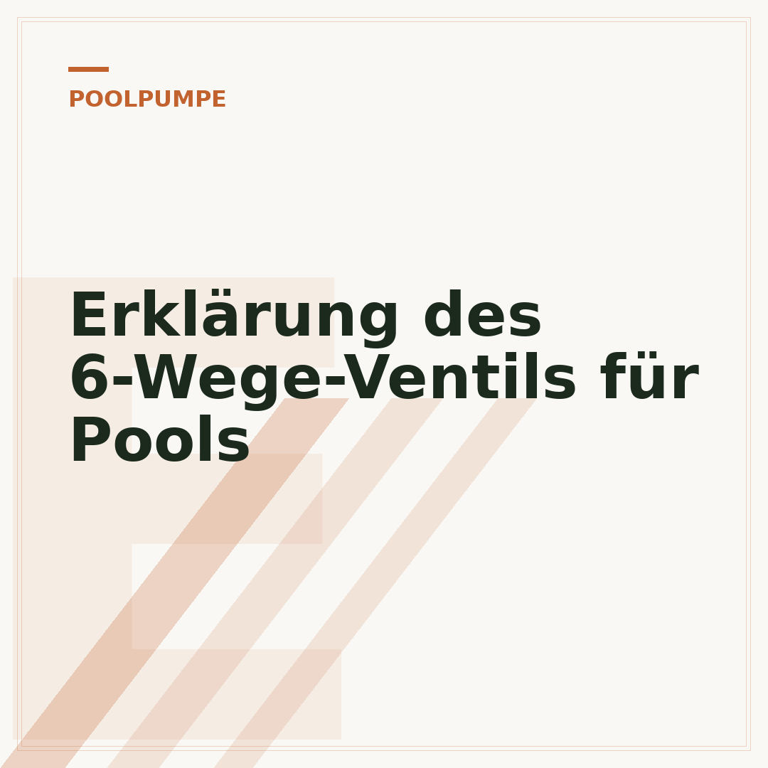 Erklärung des 6-Wege-Ventils für Pools