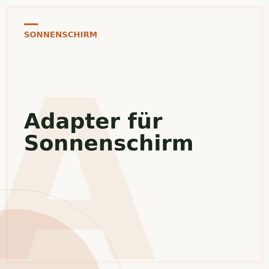 Adapter für Sonnenschirm