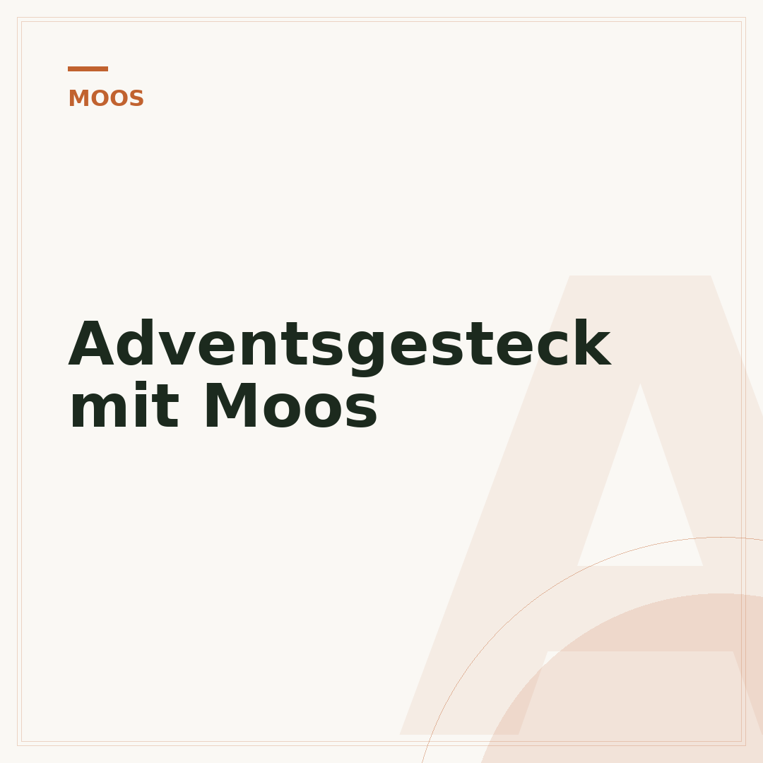 Adventsgesteck mit Moos