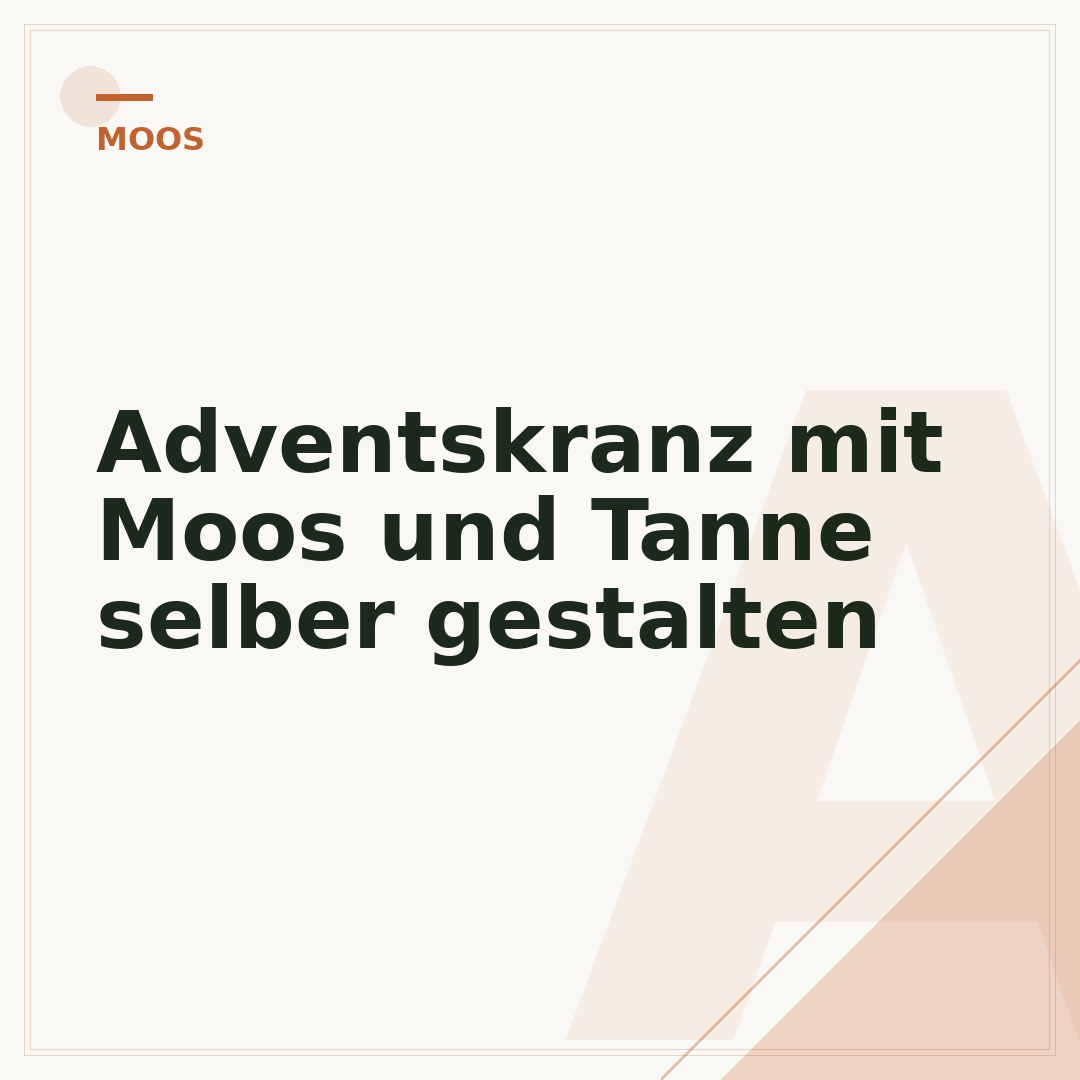 Adventskranz mit Moos und Tanne selber gestalten