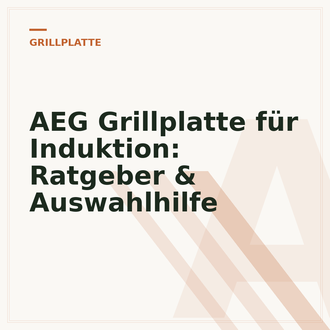 AEG Grillplatte für Induktion: Ratgeber & Auswahlhilfe