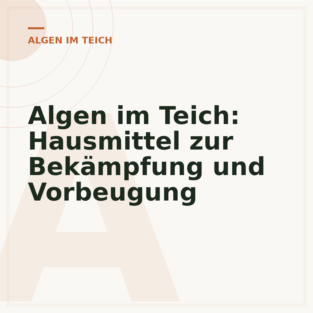 Algen im Teich: Hausmittel zur Bekämpfung und Vorbeugung