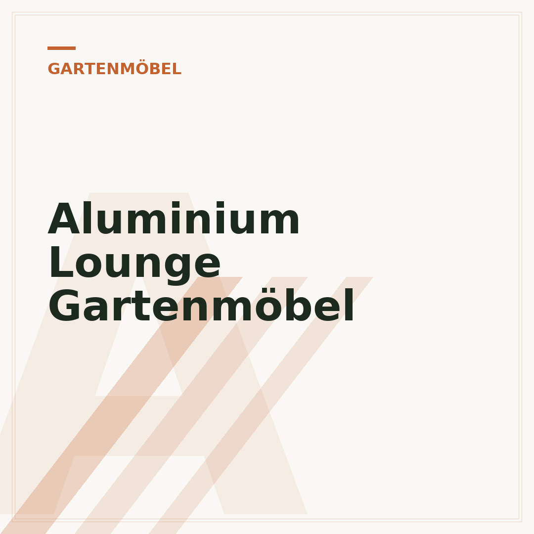 Aluminium Lounge Gartenmöbel