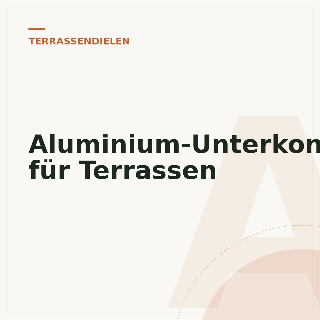 Aluminium-Unterkonstruktion für Terrassen
