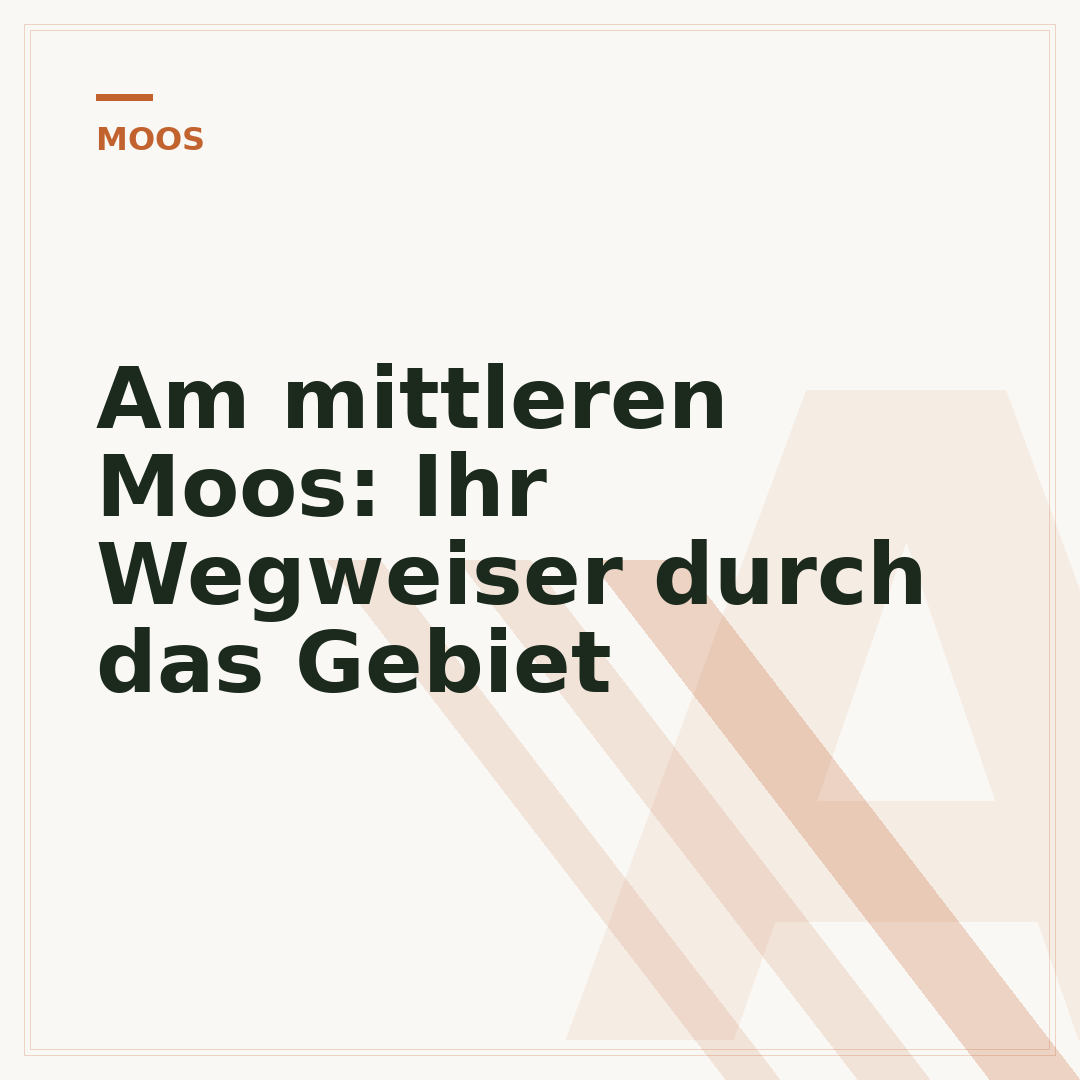 Am mittleren Moos: Ihr Wegweiser durch das Gebiet