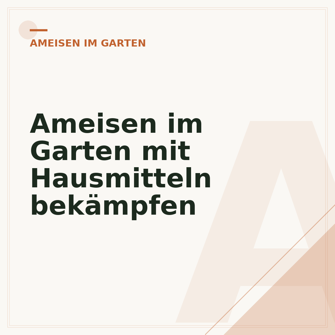Ameisen im Garten mit Hausmitteln bekämpfen