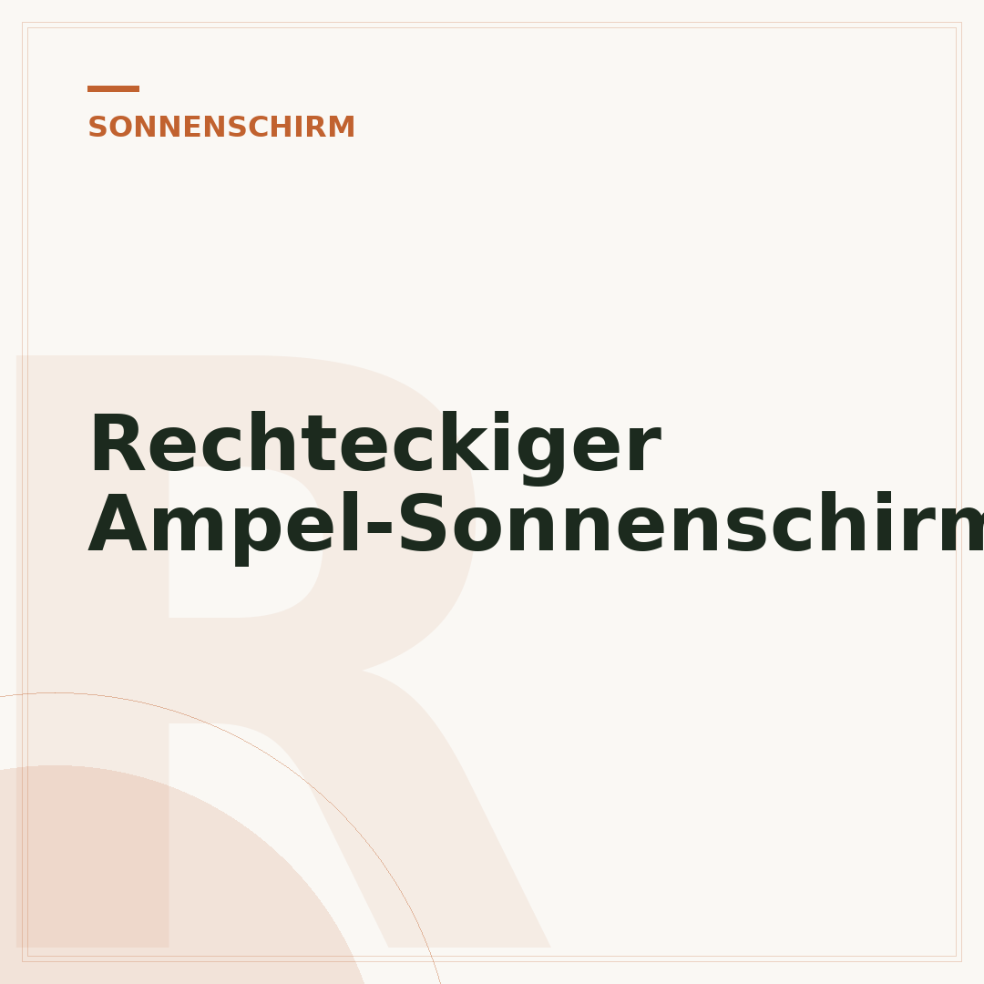 Rechteckiger Ampel-Sonnenschirm