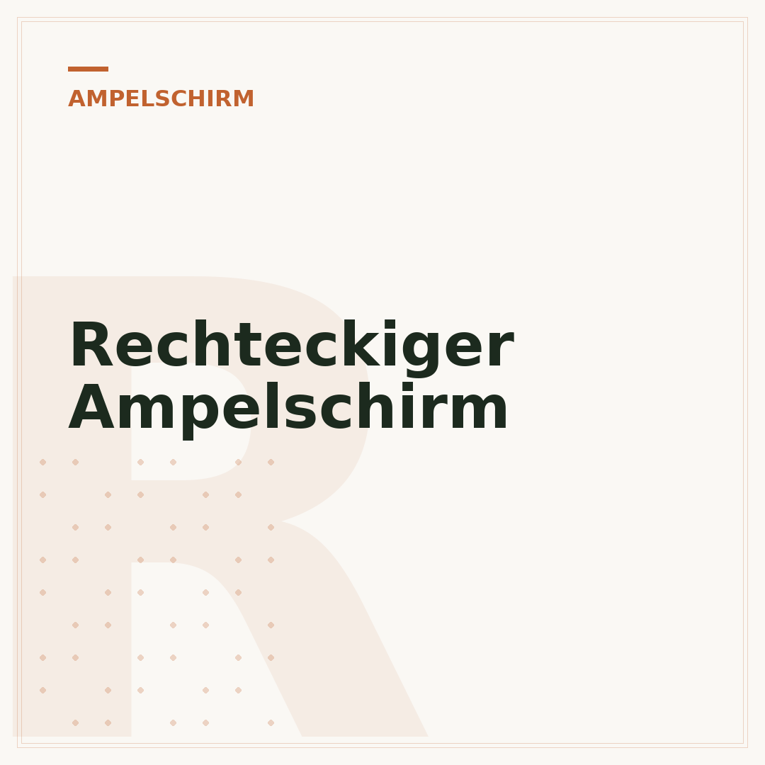 Rechteckiger Ampelschirm