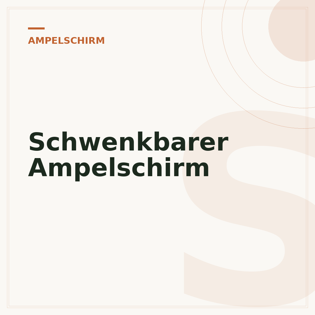 Schwenkbarer Ampelschirm