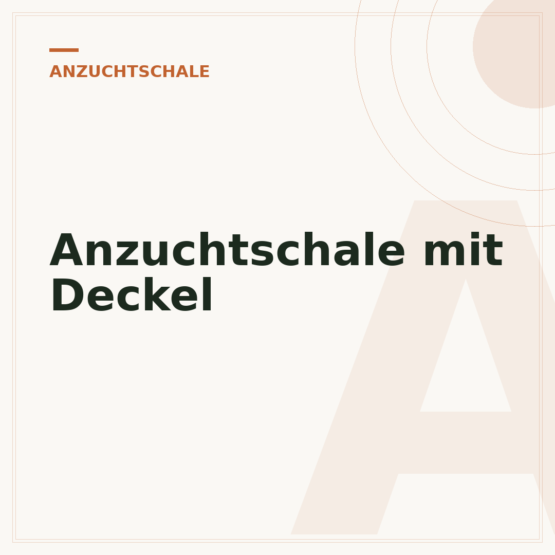 Anzuchtschale mit Deckel