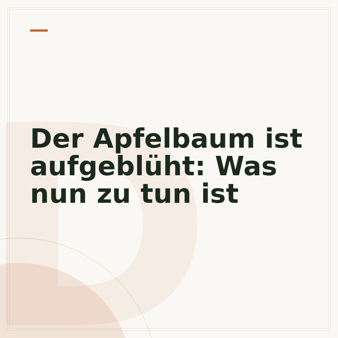 Der Apfelbaum ist aufgeblüht: Was nun zu tun ist