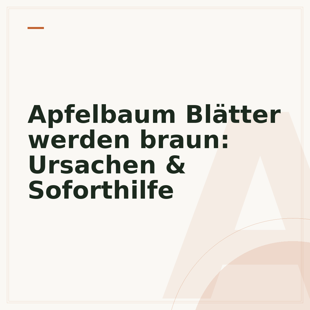 Apfelbaum Blätter werden braun: Ursachen & Soforthilfe