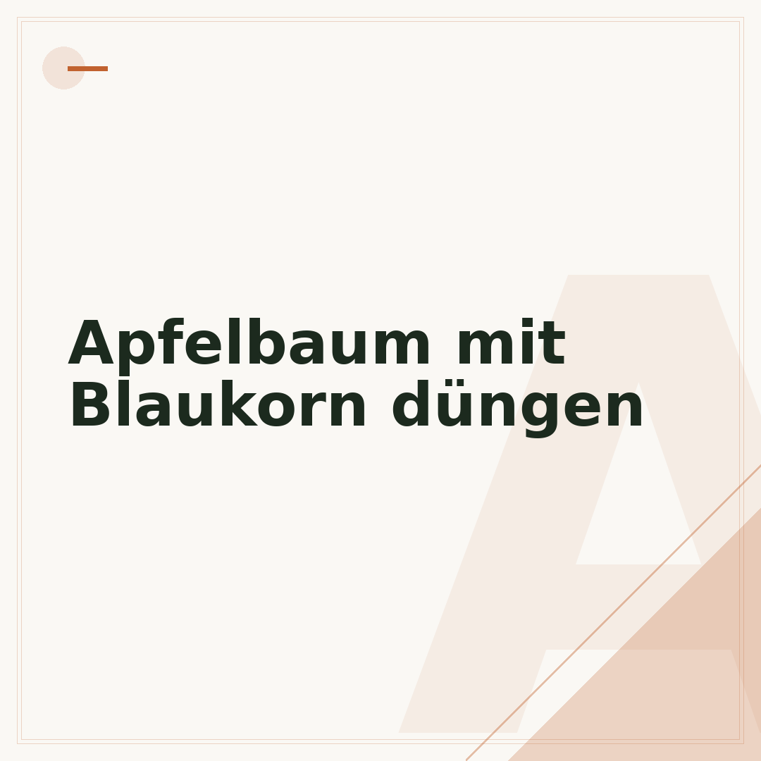 Apfelbaum mit Blaukorn düngen