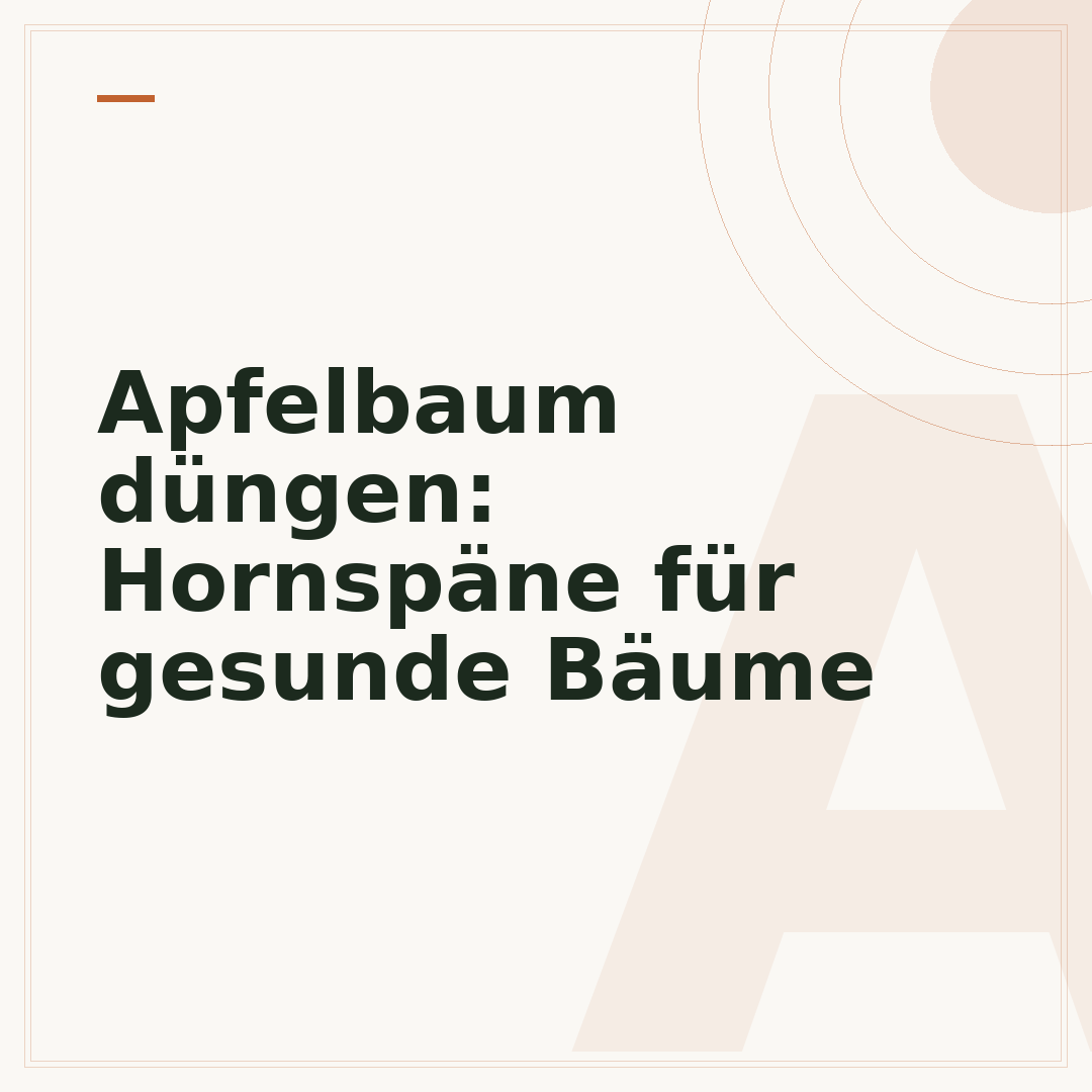 Apfelbaum düngen: Hornspäne für gesunde Bäume
