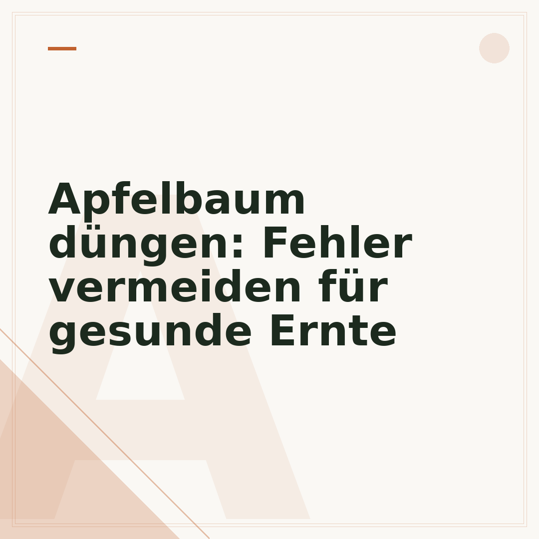 Apfelbaum düngen: Fehler vermeiden für gesunde Ernte