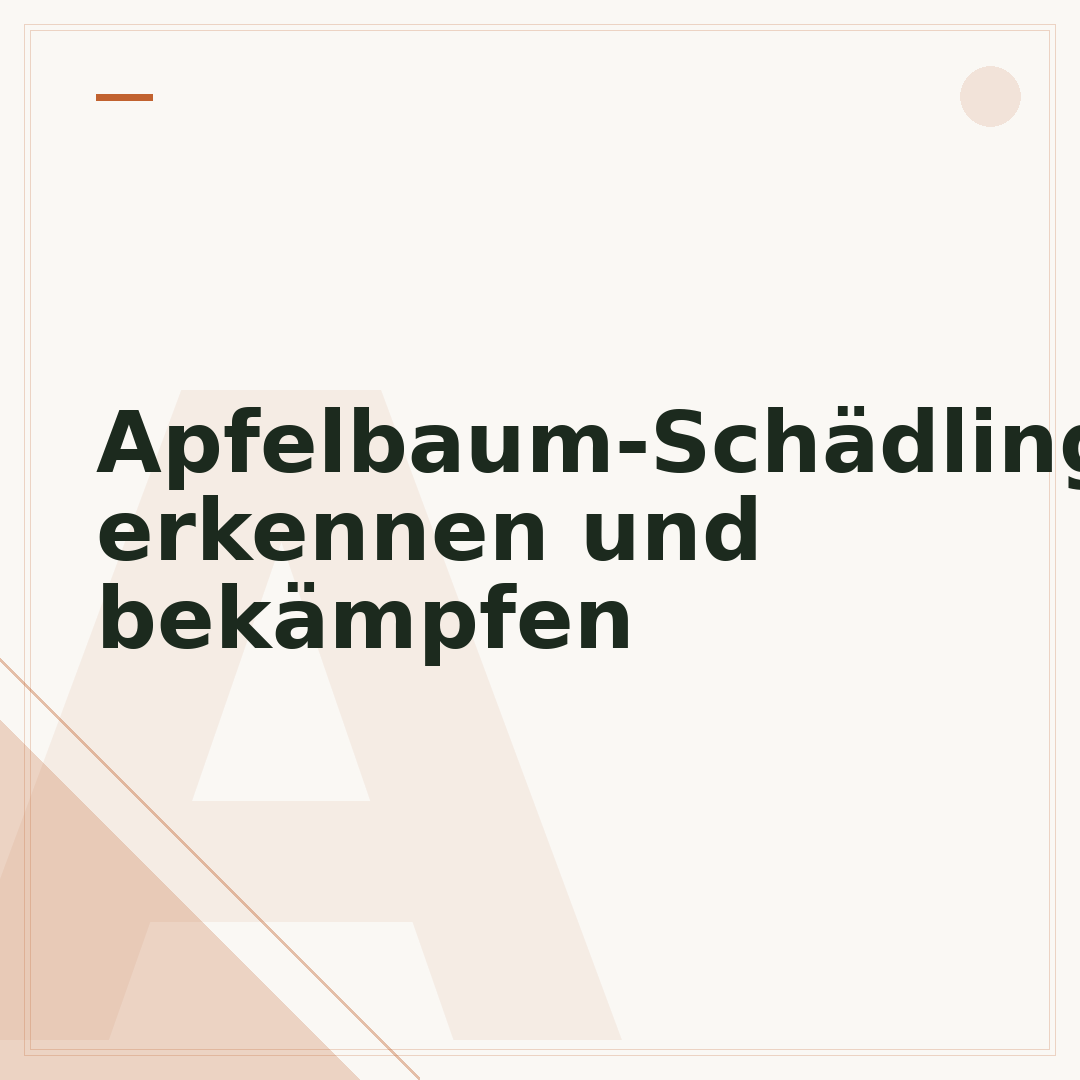 Apfelbaum-Schädlinge erkennen und bekämpfen