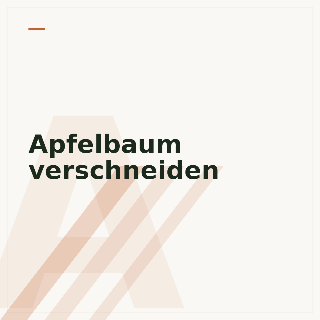 Apfelbaum verschneiden