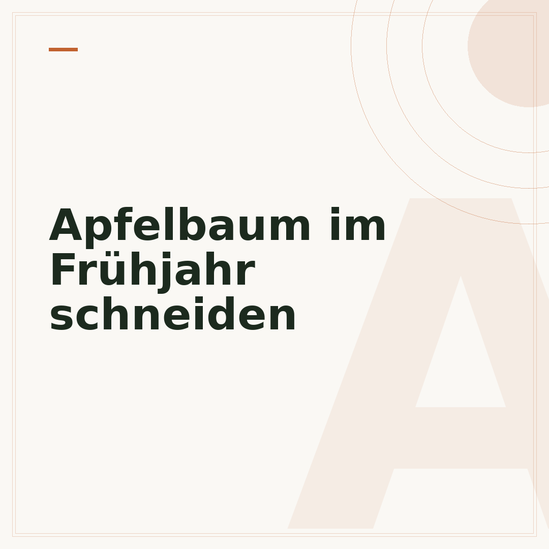 Apfelbaum im Frühjahr schneiden