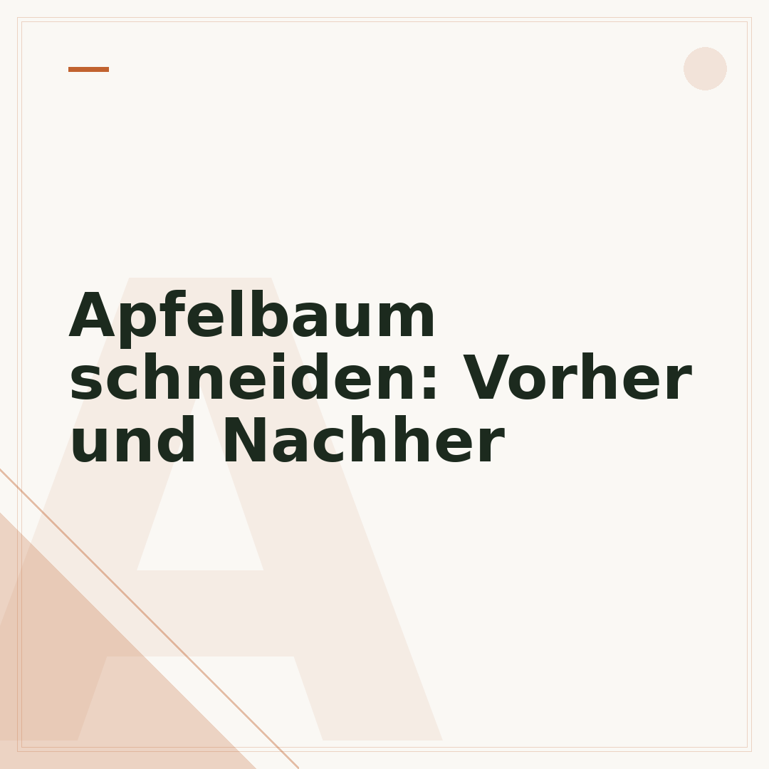 Apfelbaum schneiden: Vorher und Nachher