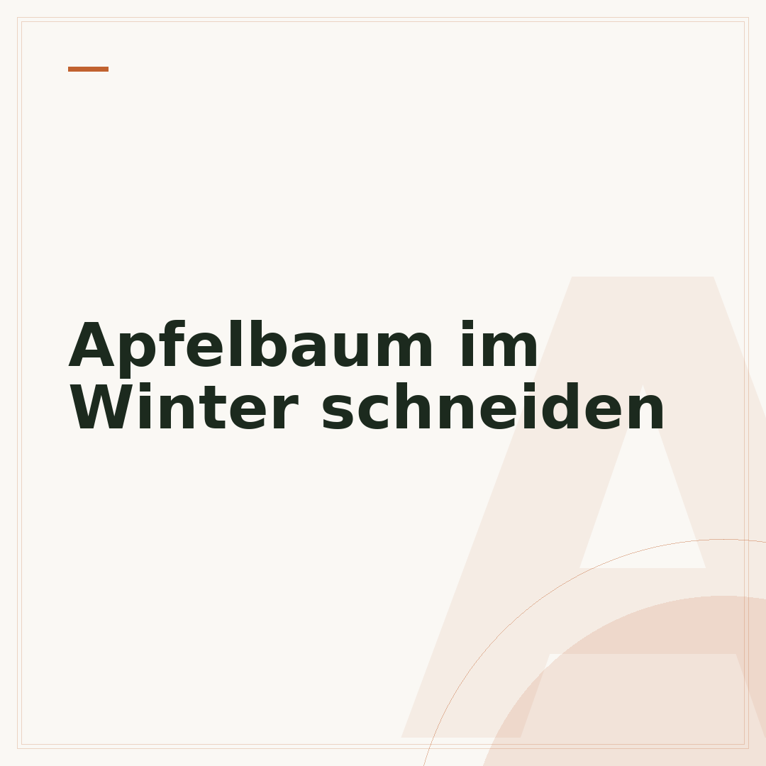 Apfelbaum im Winter schneiden