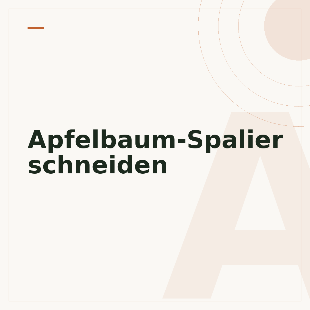 Apfelbaum-Spalier schneiden