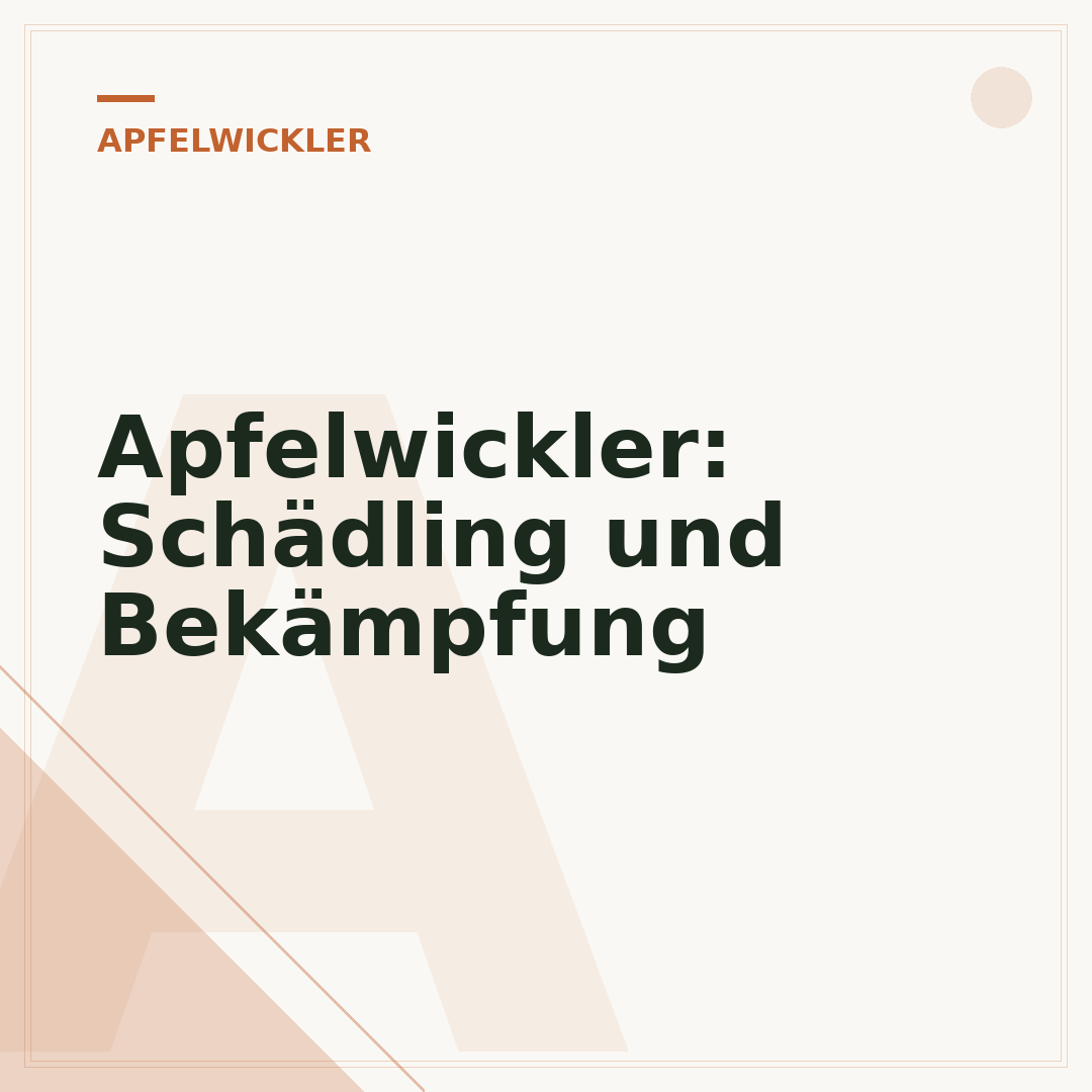 Apfelwickler: Schädling und Bekämpfung