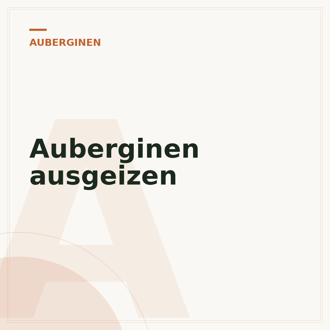 Auberginen ausgeizen